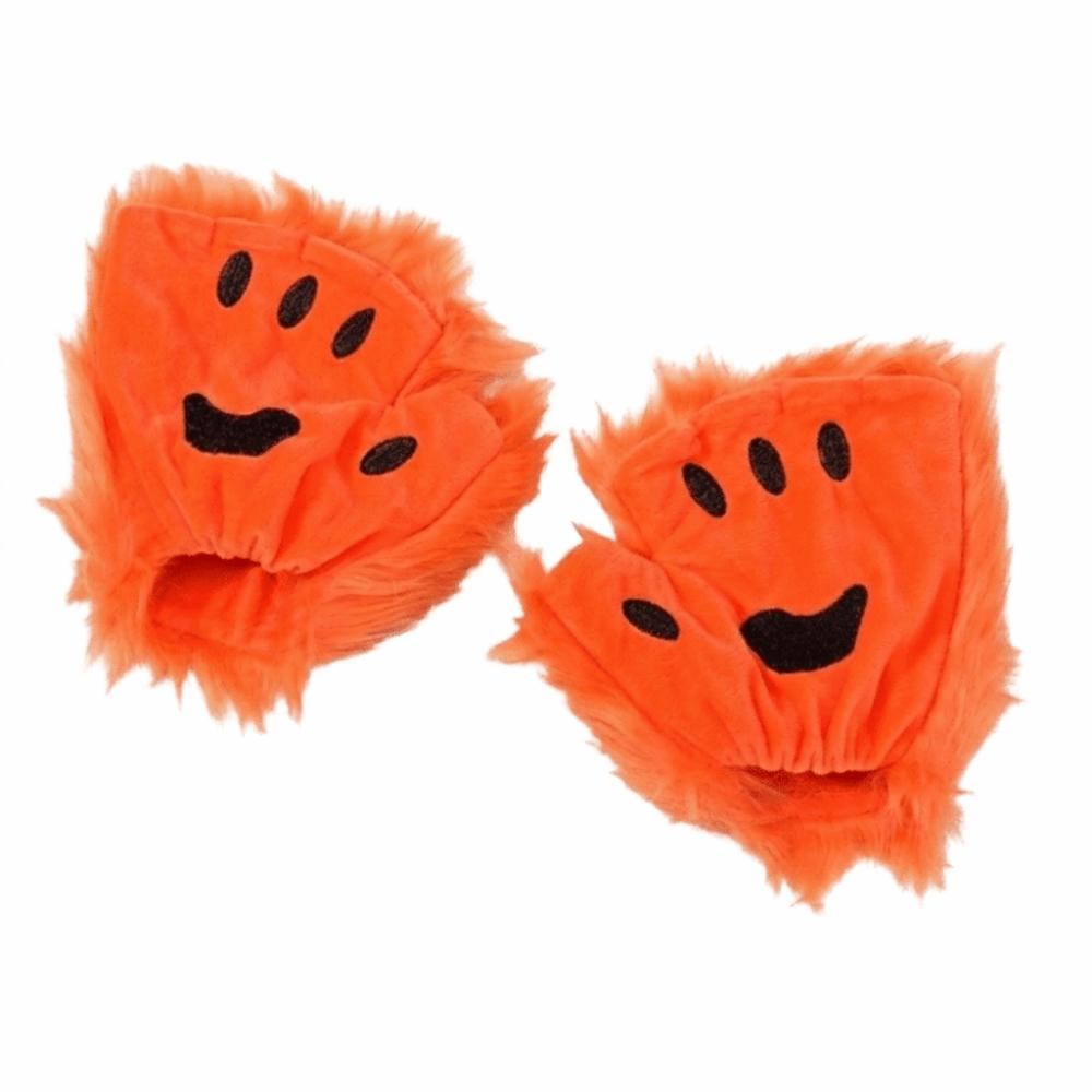 Polyester Bärenpfoten Handschuhe Halbfinger Katzenpfoten Fäustlinge Raubtierkralle Halloween Handschuhe Cosplay
