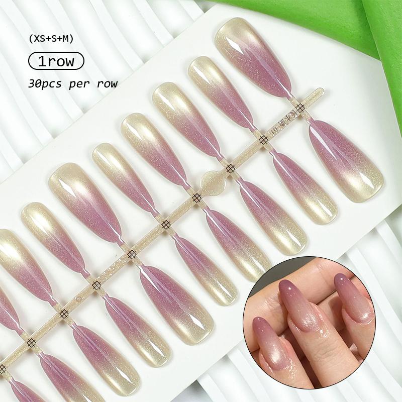30Pcs Minimalist French Nail Tip Fake Nail Fashion Wearable False Nails Simple Full Cover Press on Nails DIY Wear Nail Tool