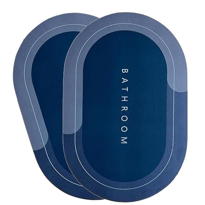 

Pack of 2 Quick Dry Soft Water Absorbing Rectangular Bathroom Mat | Anti-Skid & Non-Slip Rubber Doormat for Home, Kitchen Onesize