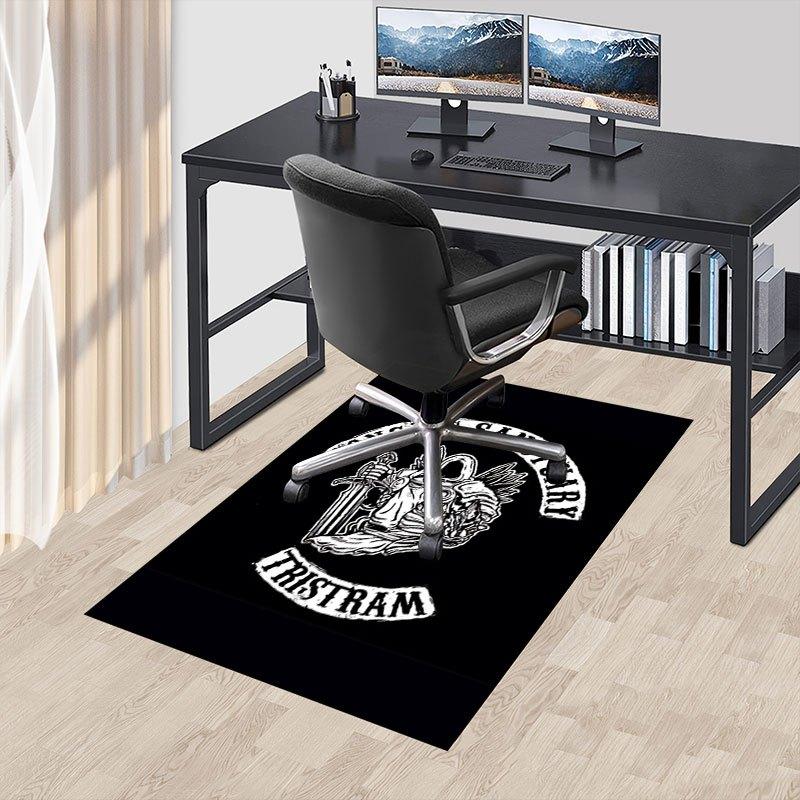 1pc Sons of Anarchy themed Office Carpet Chair Mats - durable polyester rug for home theater, office, dorm room decor - tA80