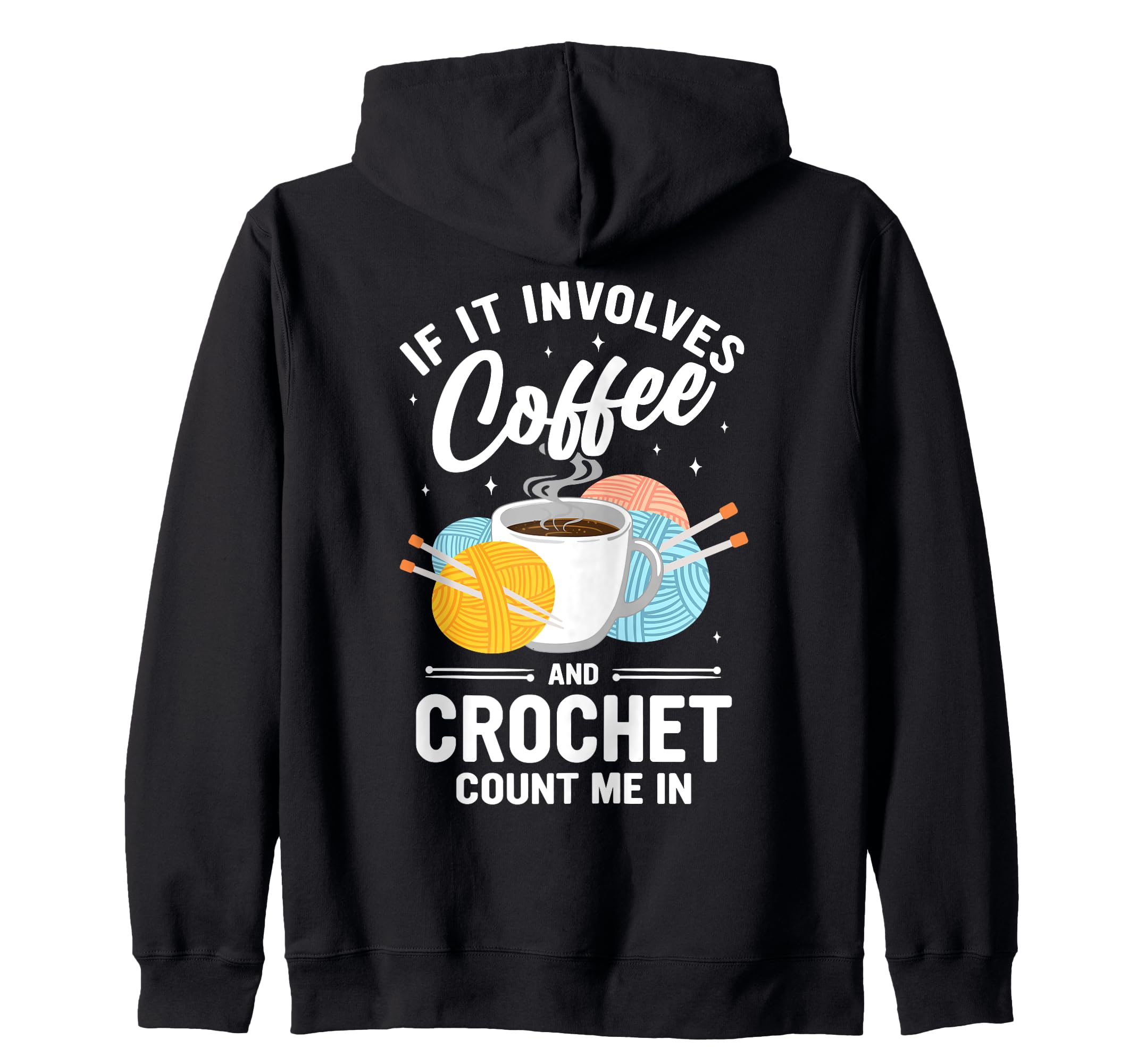 Crochet Coffee Crochet Zip Hoodie чёрный 5890₽