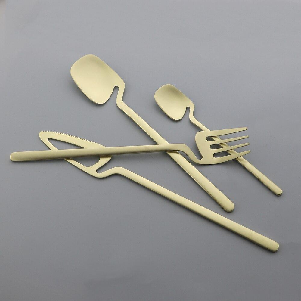24Pcs Dinnerware Set 304 Stainless Steel Knife Fork Coffee Spoon Wedding Party Travel Home Luxury Silverware Cutlery Set With Silver Gift Box