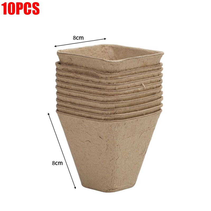 Biodegradable Seedlings Pots Garden Plant Nursery Pot with Drainage Holes Flower Vegetable Seed Starting Trays Gardening Tool