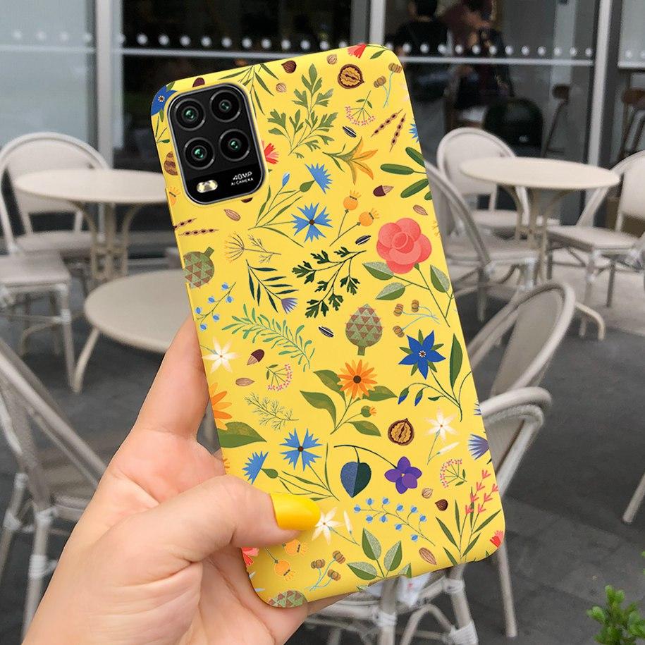 For Xiaomi Mi 10 Lite 5G Case Cute Cartoon Cow Soft-Touch Silicone Bag Back Cover For Xiomi Mi 10 Lite 5G Protector Bumper Funda