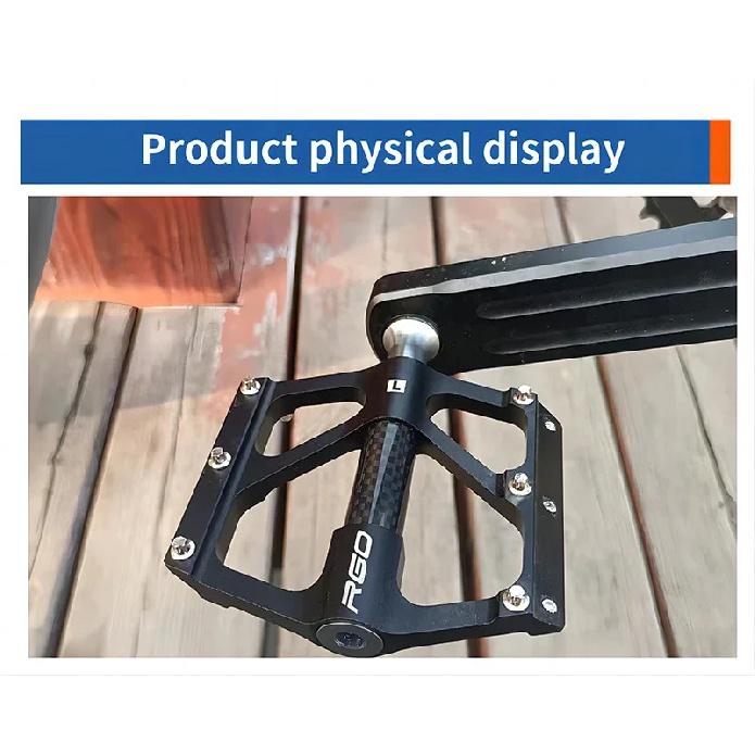RGO Carbon Fiber Pedal Road Bicycle Pedal 3 Bearing Aluminum Alloy Anti-skid Mountain Bicycle Pedal Bicycle Accessories