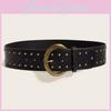 Punk Rock Chain Buckle Belt With Faux Leather Material For Trendy Streetwear