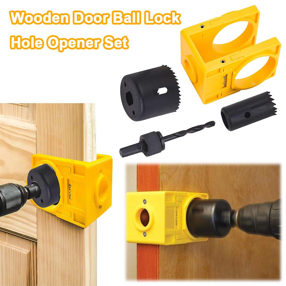 1-3/8 Inch To 1-3/4 Inch Door Lock Hole Saw Adjustable Wooden Door Lock Fitting Tool Set for Installing Deadbolts and Locksets