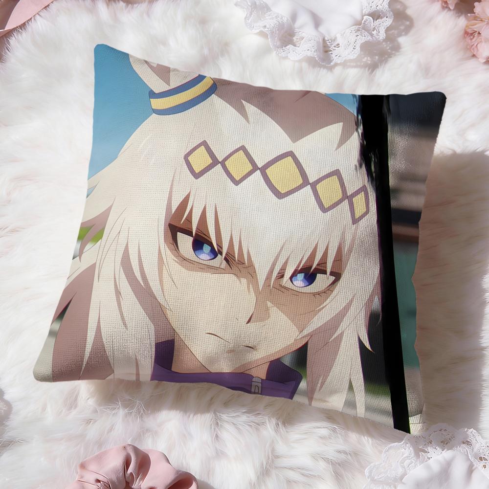 Uma Musume Cinderella Gray Cushion Cover Premium Comfort Reversible Pillow Cove -Two in One Design for Any Room & Car Interior