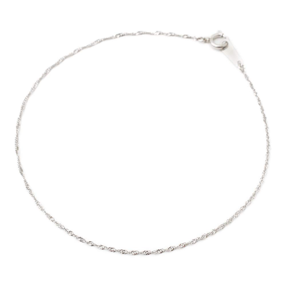 

Platinum bracelet Pt850 screw chain 18cm 0.5g