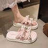 Weichboden Mode coole Hausschuhe Damen Sommerbekleidung 2025 neue Mode Feenwind Schleife Strass Strand Sandalen