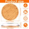 Cheese Cutting Boards Chopping Fruits Platter Serving Tray Round Charcuterie Board with Lid Large Capacity for Party Picnic