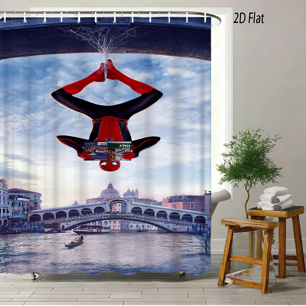 Rocket Raccoon & Groot Guardians Of The Galaxy Space Battle Waterproof Shower Curtain For Cosmic Bathroom Decor