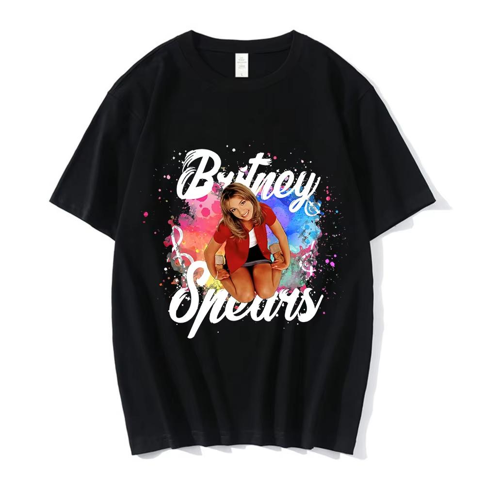 

Fashion 90s Singer Britney Spears Beautiful Photo Graphic Print Tshirt Hip Hop Oversized T Shirt Harajuku Short Sleeve T Shirts 3XL