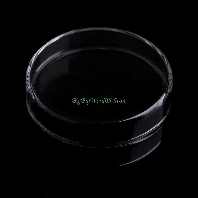 24TE Shrimp Feeder Acrylic Dish Aquarium Fish for Tank Bottom Feeding Tray Reptiles Round Clear Bowl 2.4" Diameter
