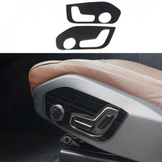 Fit For Volvo XC90 2016- Black Titanium Seat Adjust Handle Button Panel Trim
