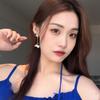 S925 Sterling Silver Cartoon Cat & Balloon Earrings for Women