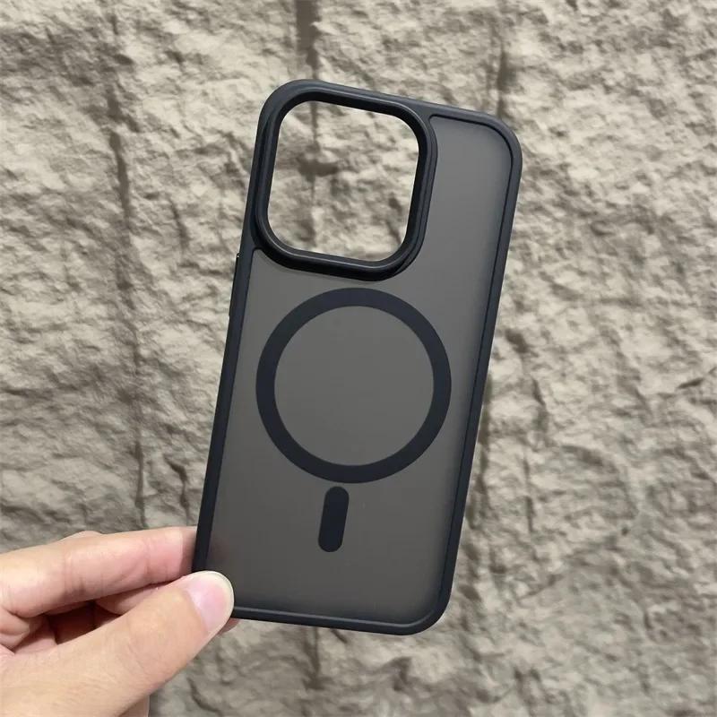 

Matte Magnetic Phone Case For Air 17 16 15 14 12 11 13 Pro Max Plus For Magsafe Wireless Charging Protect Cover For iphone17Promax