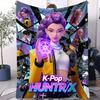 K-Pop Hot Group HUNTR/X & SajaBoys Fleecedecke Niedlich Anime Super Warm Qualität für Reise Büro Zuhause Couch Fans Must-Have Geschenk