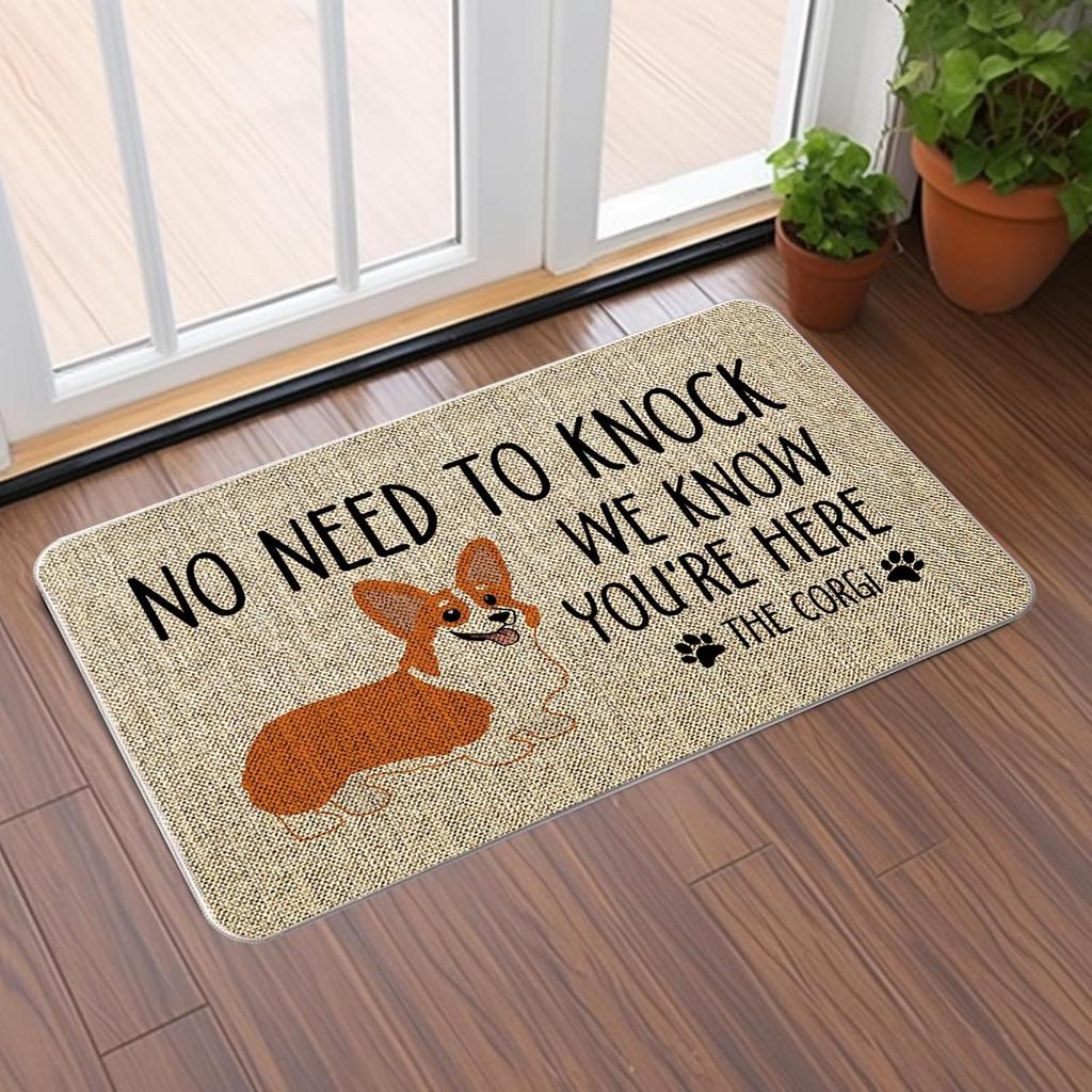 Dog Welcome Floor Mat Entry Rug Farmhouse Style Kitchen Front Door Floor Mat Indoor Outdoor Area Rug Home Decoration