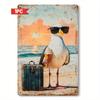 Vintage Reisender Möwe Metallschild Lustige Strandwanddekoration D Bedruckte Eisenplatte xcm