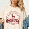 Official Reindeer Union Representative Comfort Colors Shirt, Christmas Holiday Crew, Funny Cute Matching Family Squad Gifts, Holly Jolly Tee