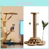 Wooden Cat Scratcher With Rope Play Toy For Pet Enrichment And Entertainment