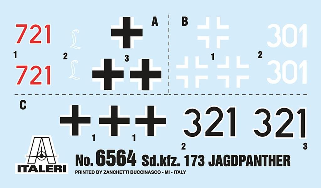 PLATZ Italeri WWII German Jagdpanther Winter Gear Tank Crew Plastic Model Kit IT6564 1/35 Sd.Kfz.173 (5 Figures) (Tank)