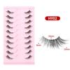 New Middle East cross-border cat eye false eyelashes, eye tail elongated transparent stem eyelashes 10 pairs flat factory