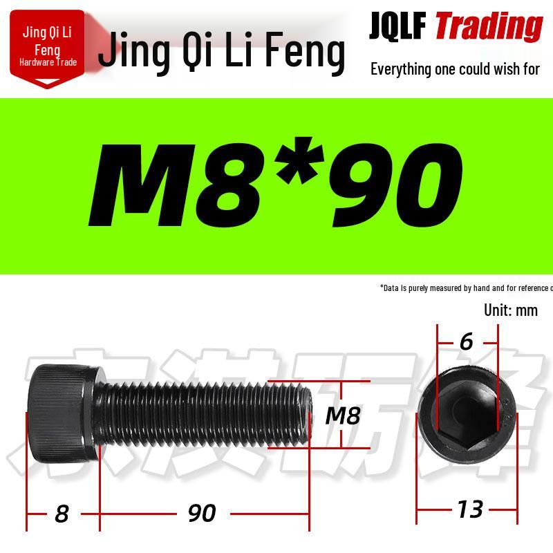 Grade 12.9 Full Thread Hex Socket Head Cap Screws - M3-M14 Black Cylindrical Bolts for Maker Accessories