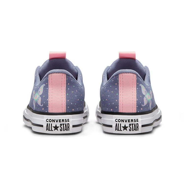 Converse All Star Series Comfortable Versatile Durable Low Top Kids Canvas Shoes Kids Sneaker Violet A01707C