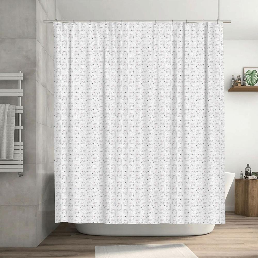 Shower Curtain Waterproof Liner Bathroom Decor Vintage Farmhouse Coastal Fabric Backdrop Modern Simple Elegant Washable
