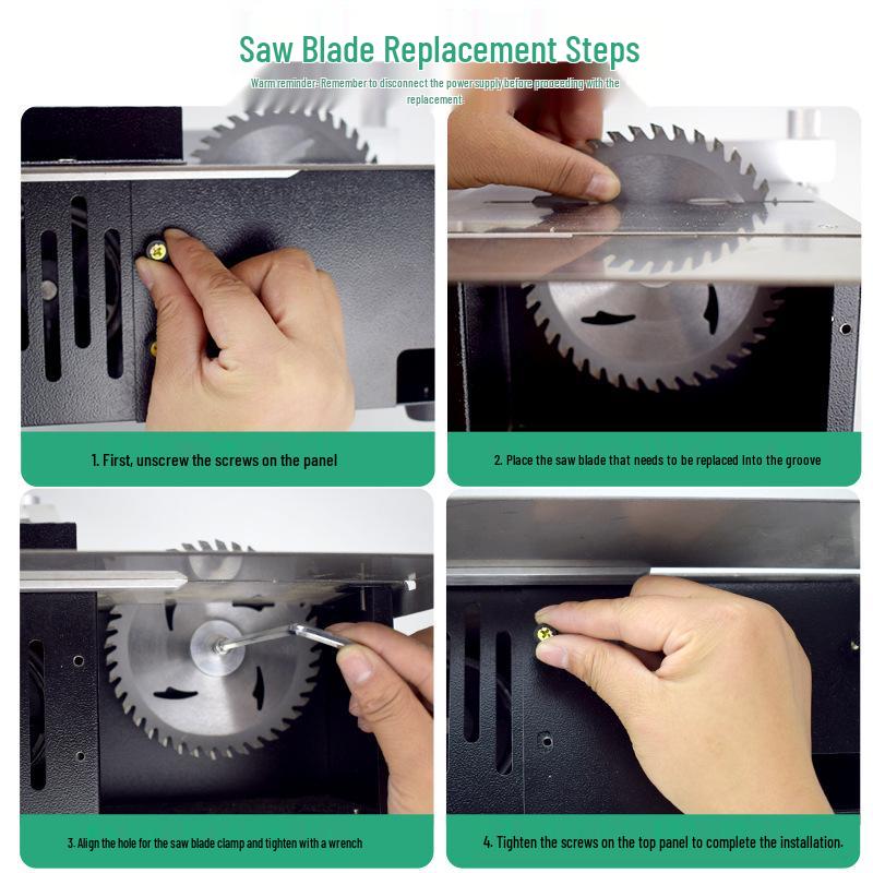 400W Compact Mini Table Saw: Multifunctional Electric Cutting Tool for Woodworking