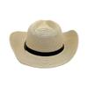 Summer Sun Protection Breathable Panama Hat Straw Hat European and American Fashion Belt Accessories Western Cowboy Hat Men's Sun Protection Hat