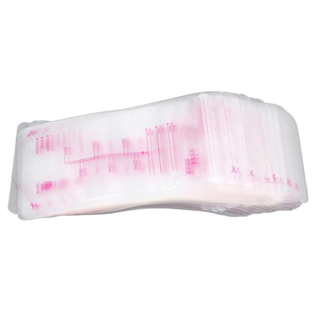 30 Stück Muttermilch-Aufbewahrungsbeutel 200 ml Einfach zu bedienen Baby-Grundausstattung Doppelt versiegelte Milchaufbewahrungsbeutel zum Füttern Gefrierschrank