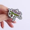 Girl Dinner Enamel Pins Cartoon Praying Mantis Brooch Lapel Badges Cute Insect Feminist Women Power Jewelry Gift for Friends