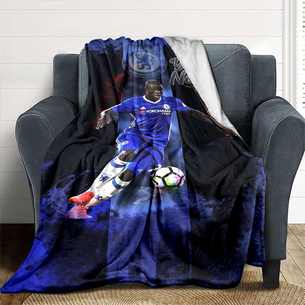 Chelsea Fc Football Player Personalized Text Blanket Gift Personalized Blanket Ultra-Soft Suitable for Bed Chair Living Room Bedding All-Season Use