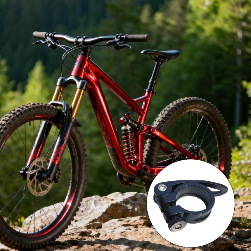 Road Bike Seat Tube Clip Bike Saddles Seat Clamps Bicycles Seatpost Clamp Aluminum Alloys Seat Tube Clamp Rings Enduring
