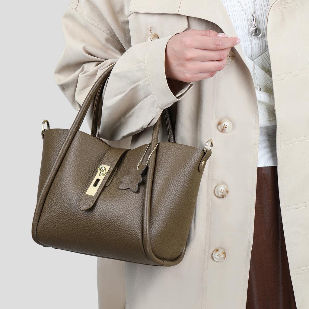 Bucket Bag, High-end Sense, Large Capacity Bag, Women's New Fashionable and Simple Shoulder Bag, Daily Leisure Commuting Handbag