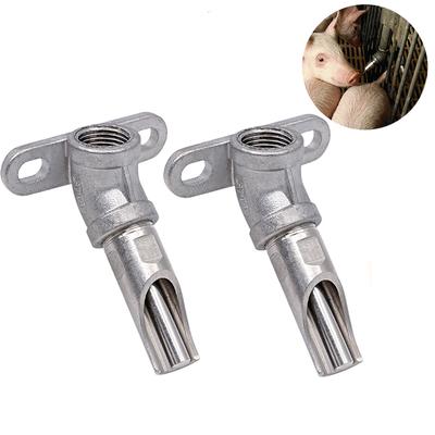 5pcs Thicken Stainless Steel Piglet Water Nipple 1/2 Inch Pig Automatic Waterer Drinker Nipple Head Farm Watering Supplies