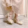 Fairy Gentle Mary Jane High Heels Female 2025 Spring and Summer New Temperament Beautiful with Skirt Bridesmaid Single Shoes Female