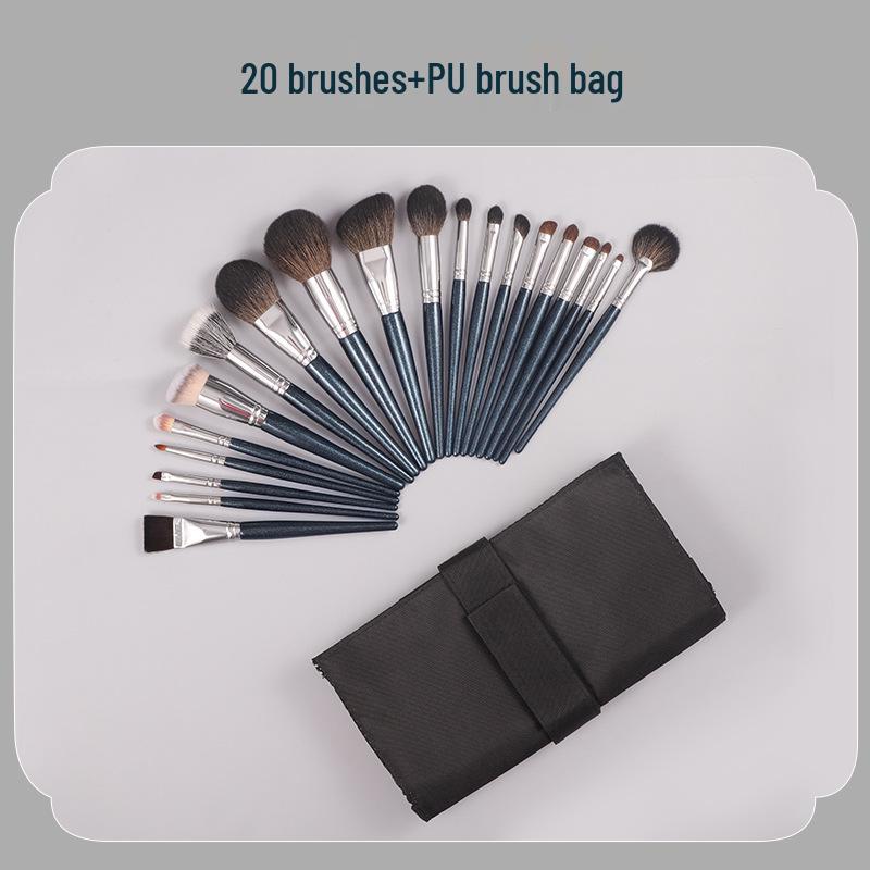 29-teiliges Tierhaar Make-up Pinselset: Nasenkontur-, Lidschatten-, Lippen-Concealer-Pinsel für professionelle Maskenbildner