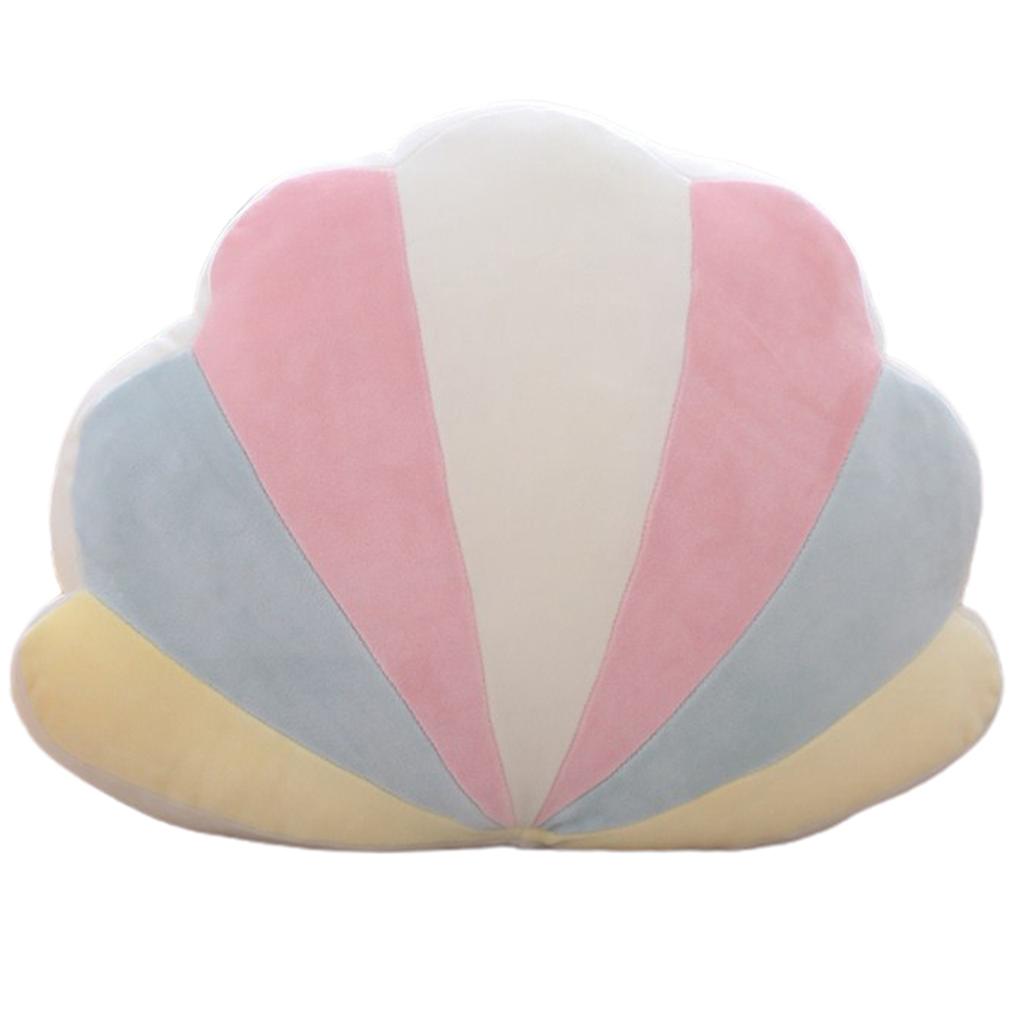 Rainbow Color Cushion Plush Toy Elastic Stuffed Plushies Back Pillow Bedside Ornament Gift For Kids Girls