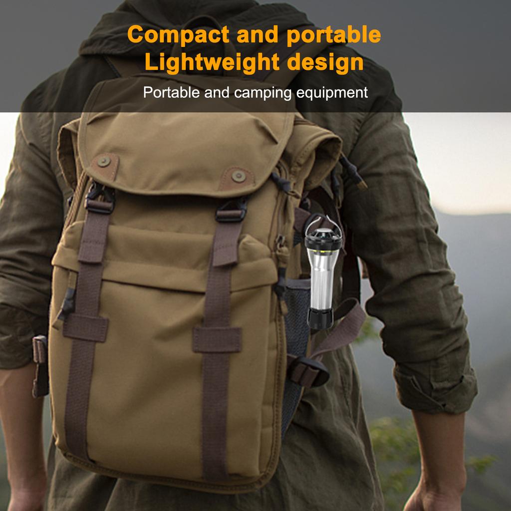 Portable Camping Tent Light with Hook and Tripod USB Rechargeable Emergency Flashlight Outdoor Camp Light Bright White