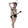 Sexy Lingerie Women's Suit Free Sexy Cute Bunny Girl Nightclub Perspective Lace Maid Uniform Hot