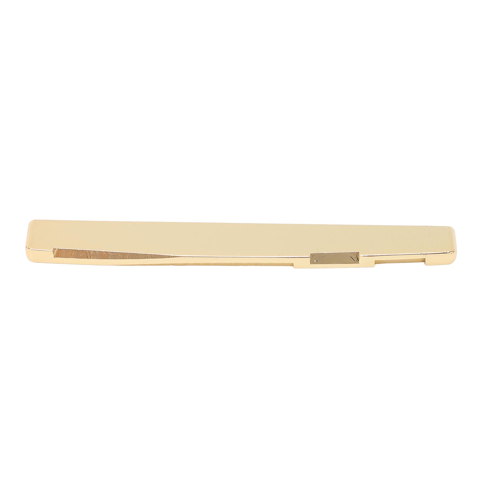

Acoustic Guitar Saddle 74mm Metal Gold Colour Instrument Accessory for Replacement