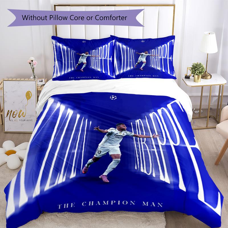 Star Player Kylian Mbapp Quilt Cover Set Design For Bedrooms Soft Fabric Perfect Gift For Friends Family