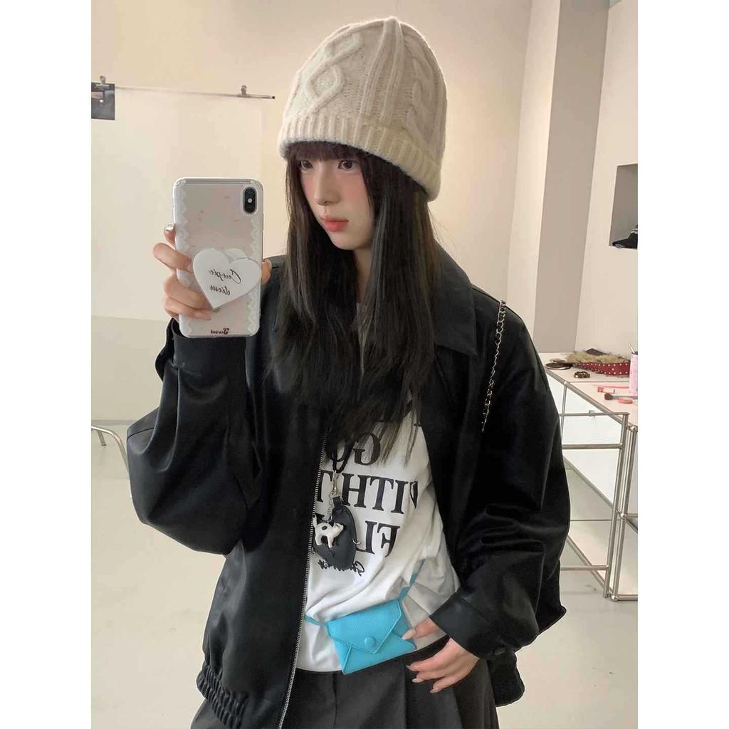 Korean simple twist wool hat women's winter cold protection warm knitted hat big head circumference ear protection hat shows small face