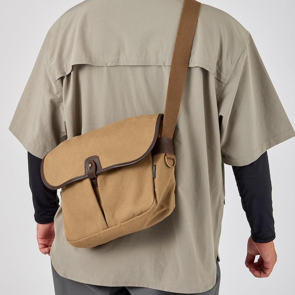 Rivalley RV Stream Shoulder Bag L Tan 5441 Classic Canvas Leather Fishing Bag
