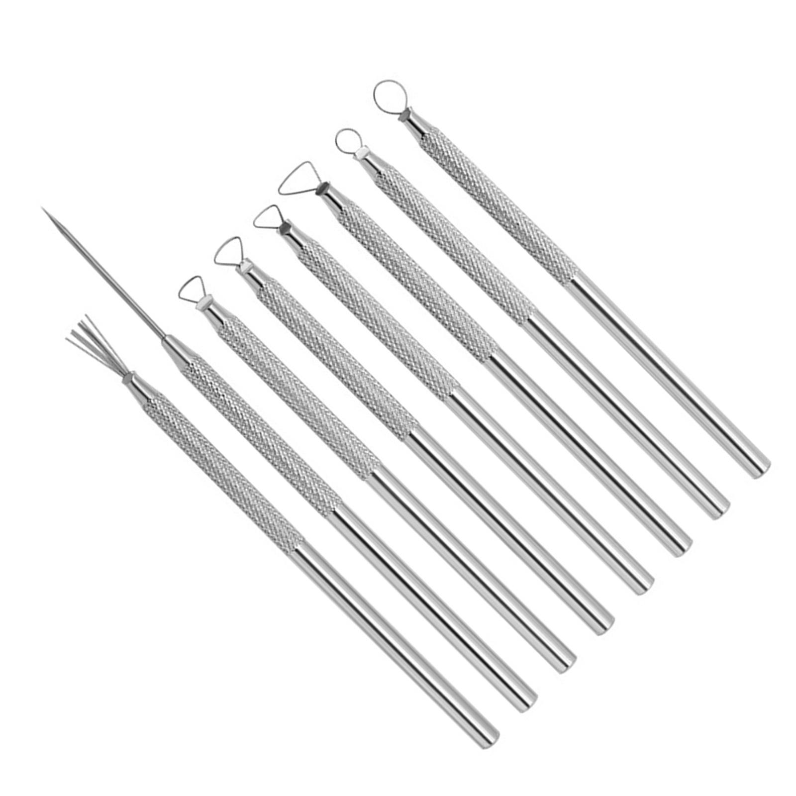 

Набор инструментов для скульптуры из глины для резьбы по глине, инструмент для керамической скульптуры, пластиковый инструмент для моделирования, двухсторонний скребок для точечной глины D8