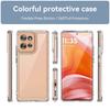For Moto Edge 50 Case Cover Motorola Moto Edge 50 Capa Shockproof Bumper Armor Back Transparent Colour Clear Fundas Moto Edge 50